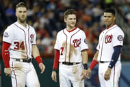 Juan Soto will join up with former Nationals teammates Bryce Harper and Trea Turner if he signs for the Phillies (Photo Credit: Imagn)